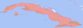 Range map of Pholidoscelis auberi